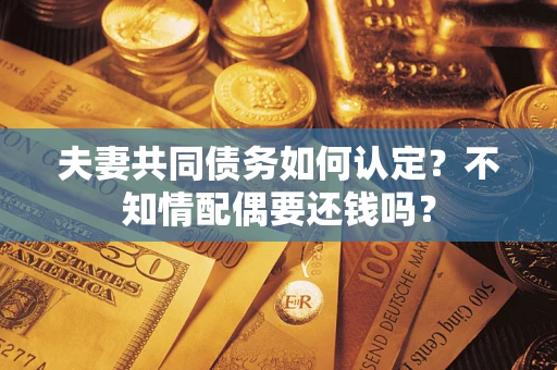 济南夫妻共同债务如何认定？不知情配偶要还钱吗？