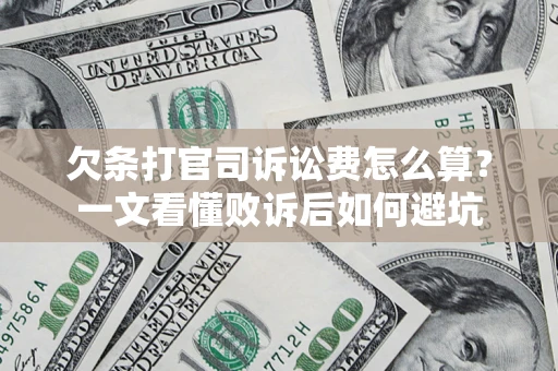 济南欠条打官司诉讼费怎么算？一文看懂败诉后如何避坑
